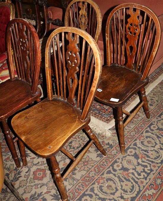 4 wheelback Windsor chairs